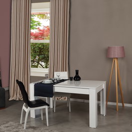 Hanah Home Mesa de Comedor Extensible Bois - Shiny White